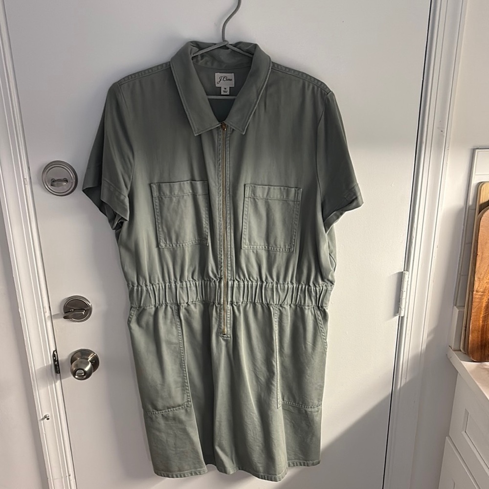 J. Crew Olive Green Mini Dress